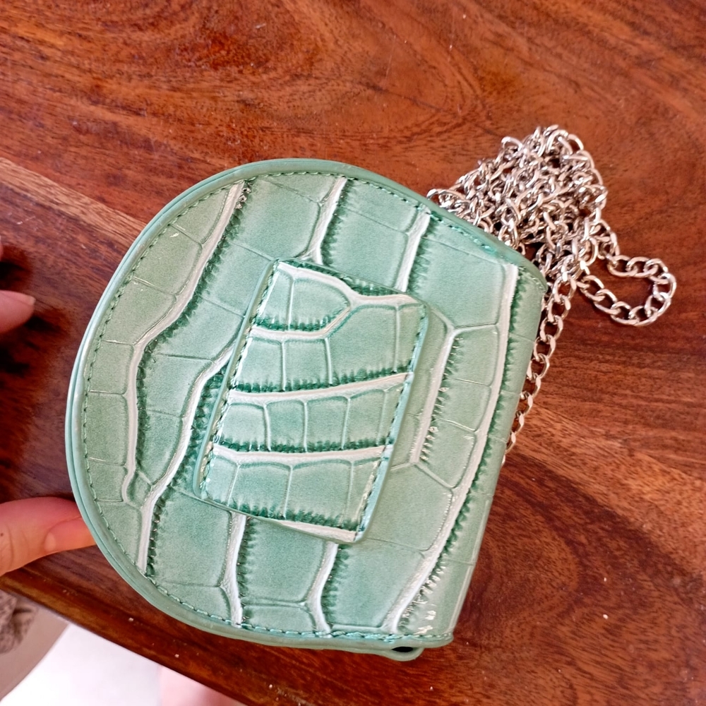 2 in 1 Croc Faux Leather Belt with Bag / Sling Bag - Picture 6 of 14